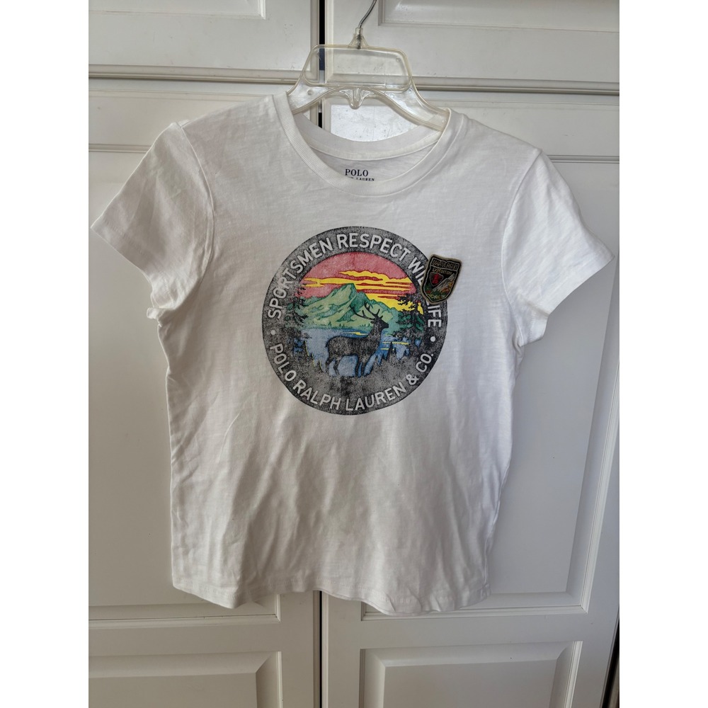 Polo Ralph Lauren Sportsmen Respect Wildlife Graphic Tee White Patch Small